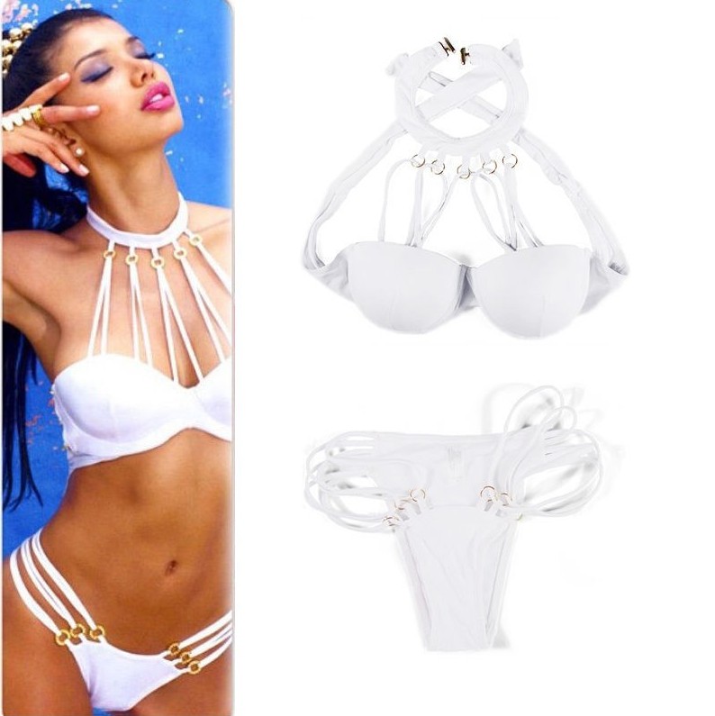 F4465-2 Sexy Bandage Cut Out Strapy Bikini
